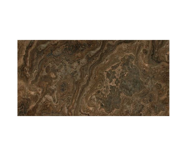 12''x24'' Eramosa Brown Coupe En Croisé Sur Support En Grès Cérame Poli