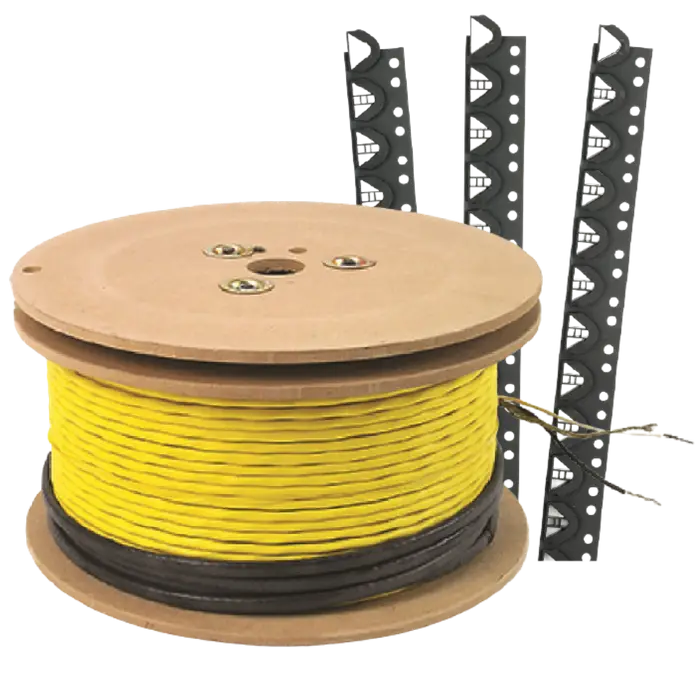 Câble Chauffant 240 Volt/3.7W pour plancher chauffant avec gabarits